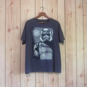 Star‎ Wars Stormtrooper Graphic Tee Tshirt Men Size Large Jerry Leigh Gray Black